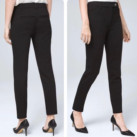 White House Black Market Pants - WHBM The Tapered Ankle Black Pants Size 2